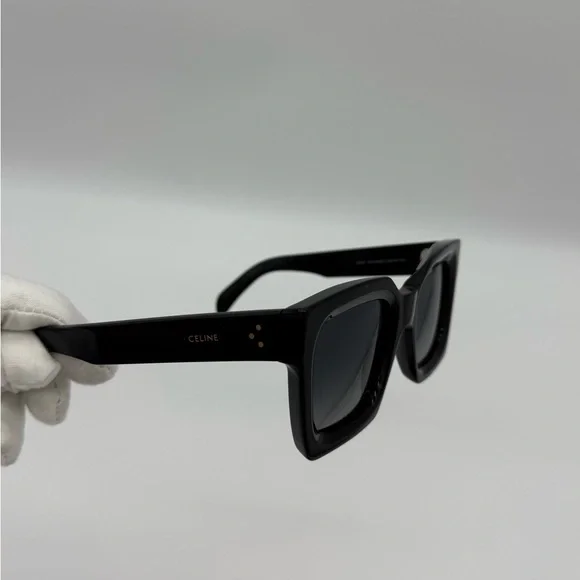 Authentic NEW Celine Black Rectangle Acetate sunglasses - Picture 11 of 17